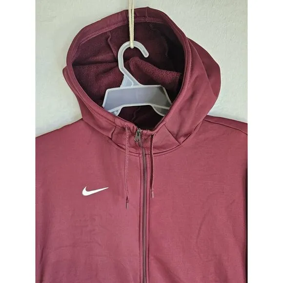 Women's Nike Therma-Fit Pullover Hoodie Burgundy(CN9340-669) X-Large