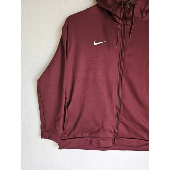 Women's Nike Therma-Fit Pullover Hoodie Burgundy(CN9340-669) X-Large