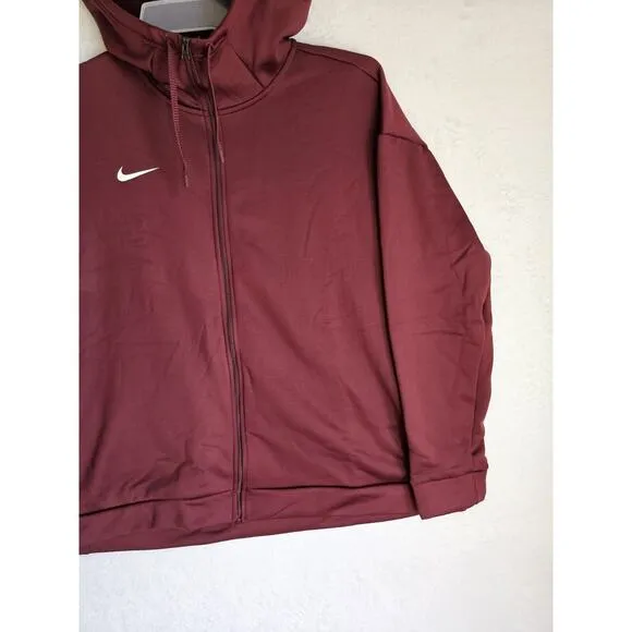 Women's Nike Therma-Fit Pullover Hoodie Burgundy(CN9340-669) X-Large