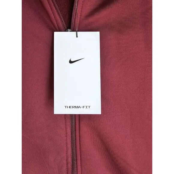 Women's Nike Therma-Fit Pullover Hoodie Burgundy(CN9340-669) X-Large