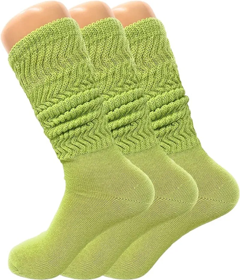Women'S Slouch Knee High Socks – 3 Pairs, Size 9-11 | Soft, Breathable & Versatile