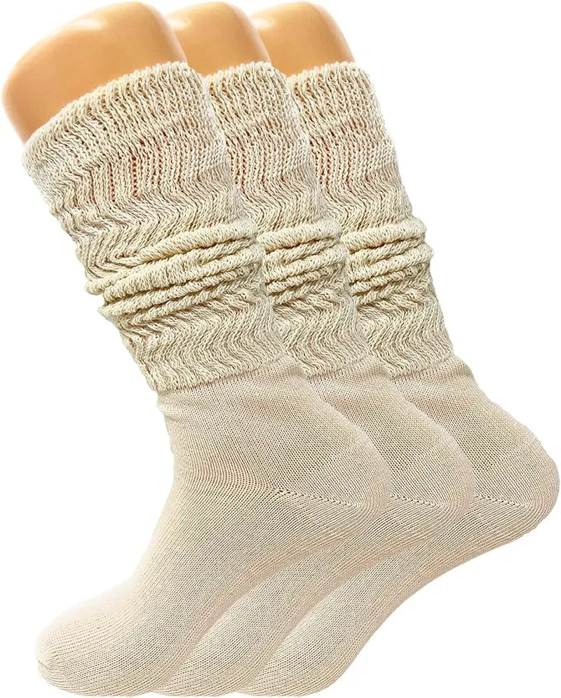 Women'S Slouch Knee High Socks – 3 Pairs, Size 9-11 | Soft, Breathable & Versatile