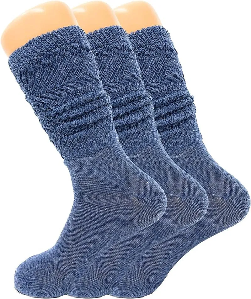 Women'S Slouch Knee High Socks – 3 Pairs, Size 9-11 | Soft, Breathable & Versatile