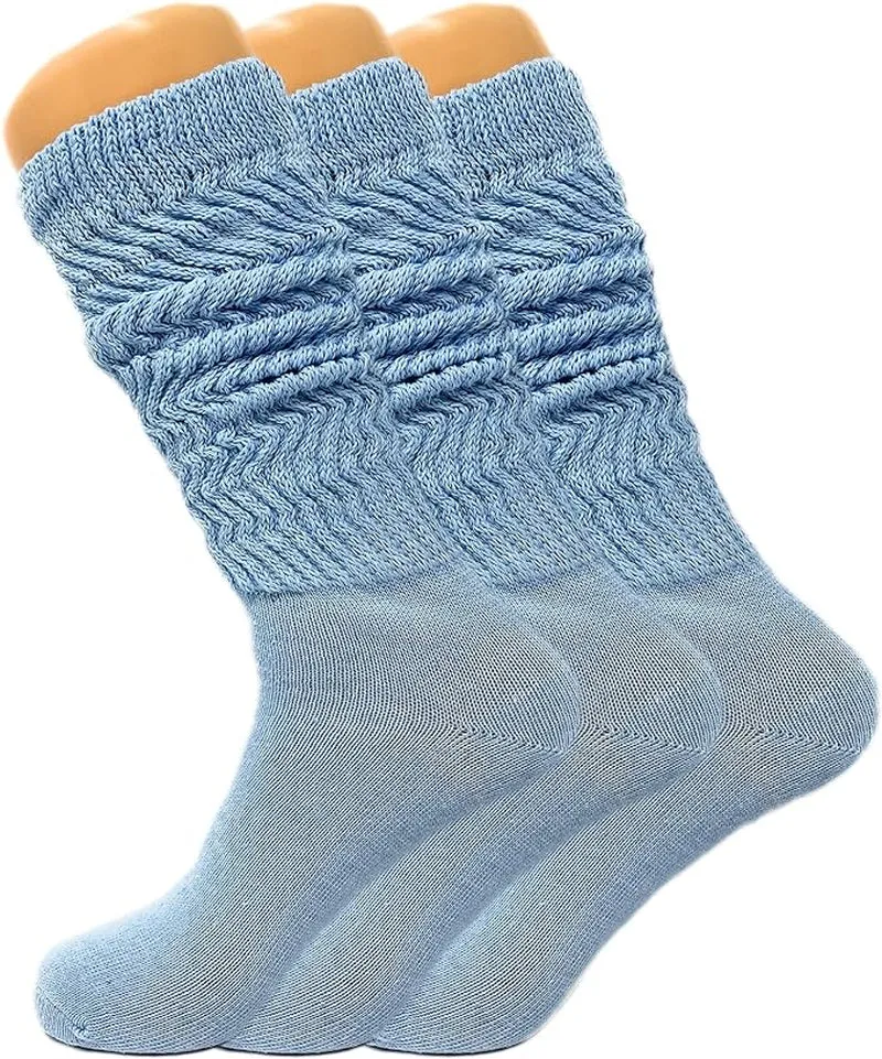 Women'S Slouch Knee High Socks – 3 Pairs, Size 9-11 | Soft, Breathable & Versatile