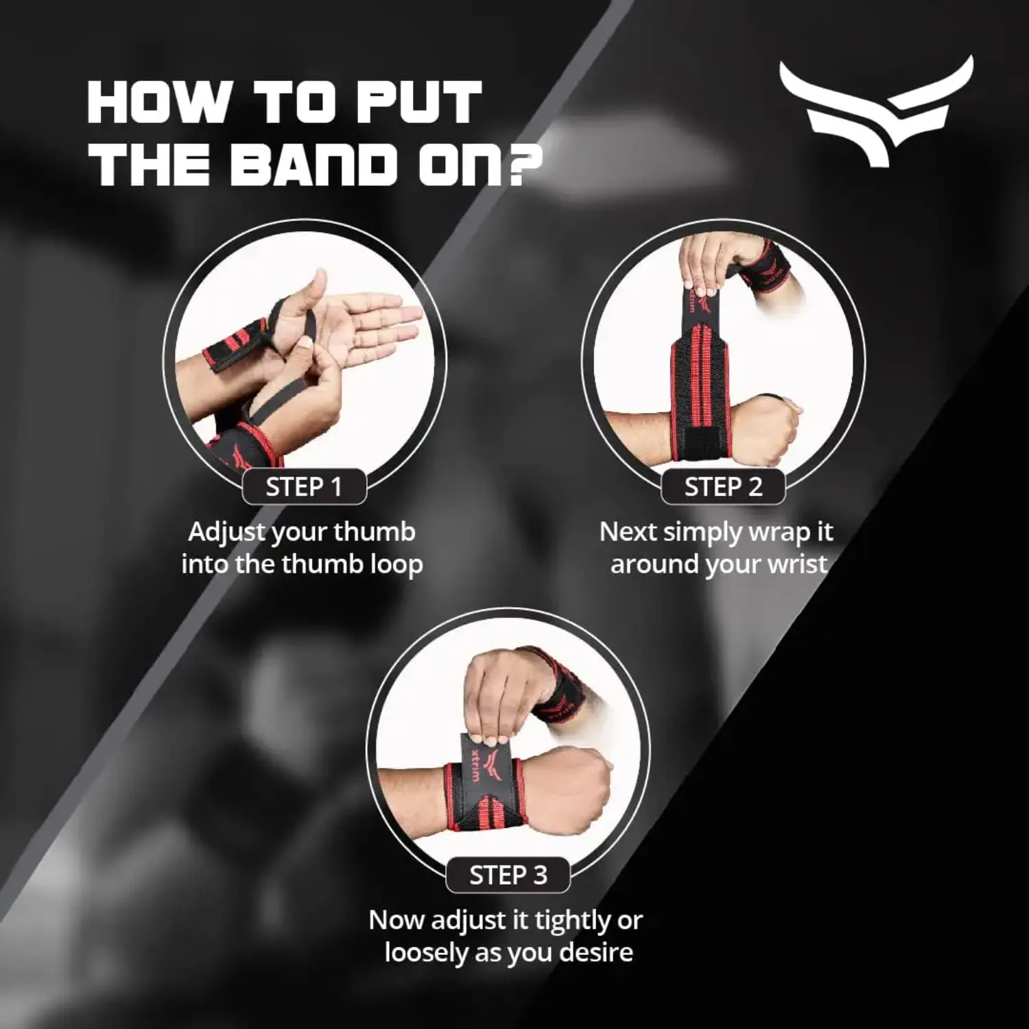 Wrist Support for Men & Women, Wrist Band for Gym Wrist Wrap/Straps Gym Accessories for Men for Hand Grip & Wrist Support Crepe Bandage While Workout & Muscle Relaxation
