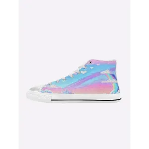 Y2K Style Women's Canvas Lace-Up Sneakers with Durable Rubber Out-Sole