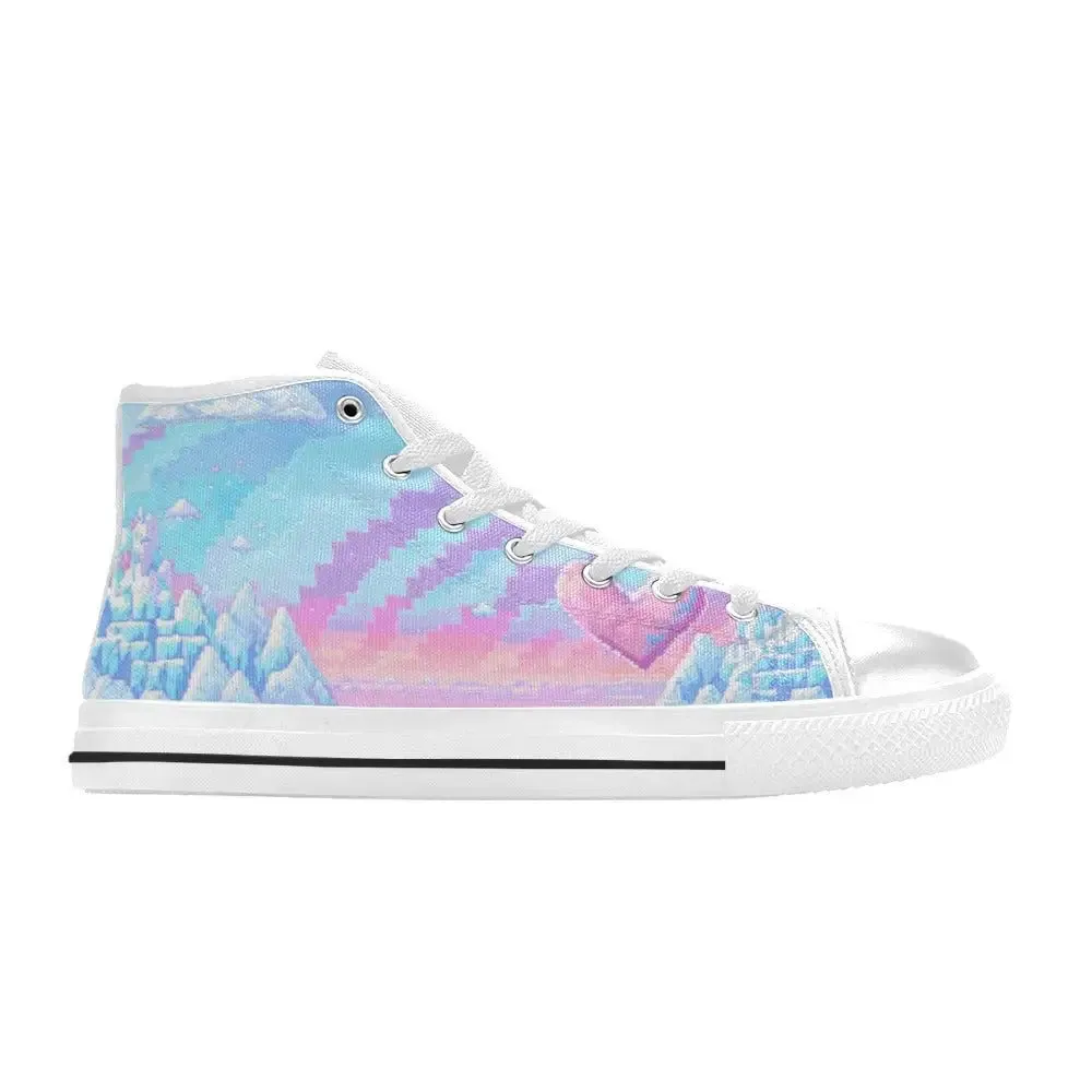 Y2K Style Women's Canvas Lace-Up Sneakers with Durable Rubber Out-Sole