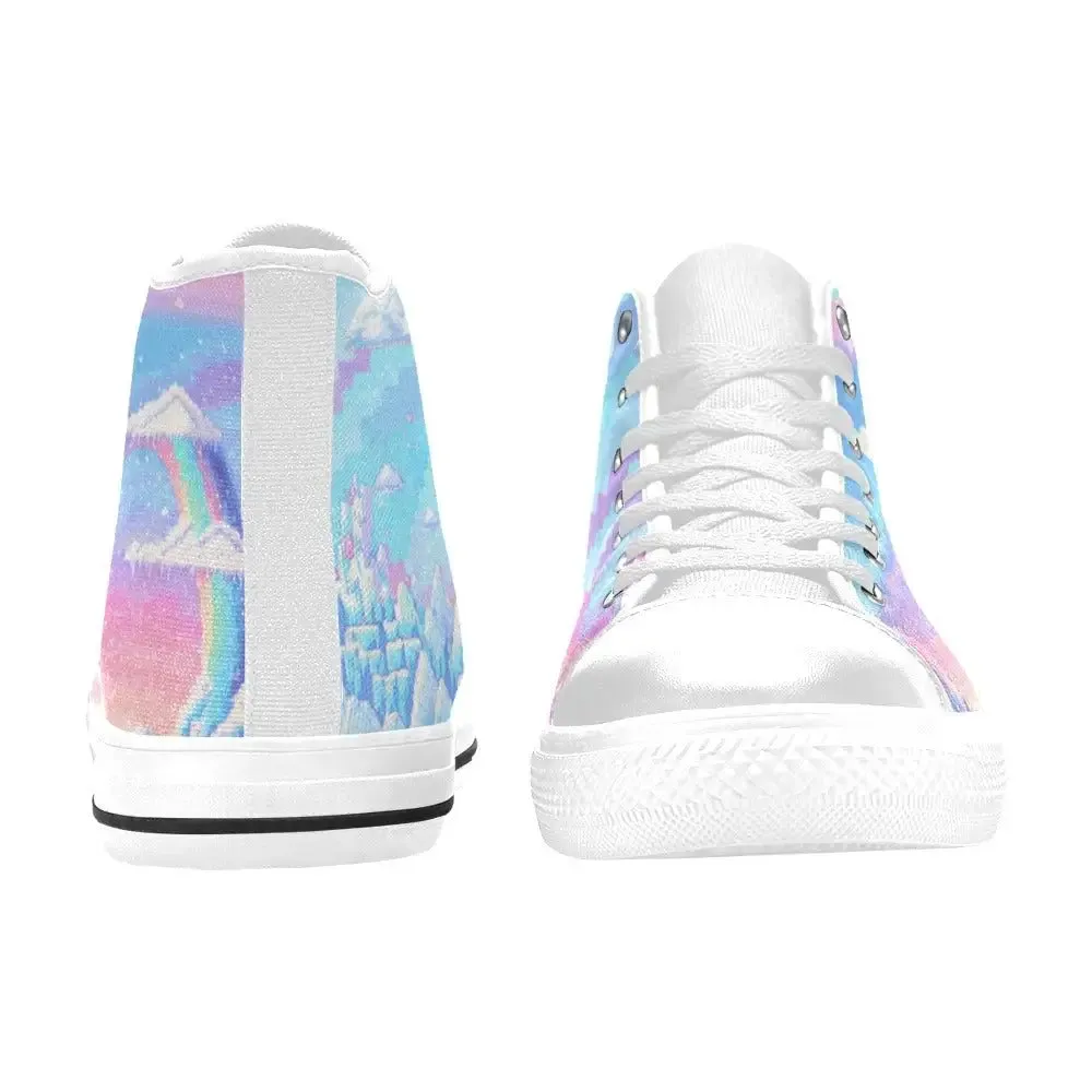 Y2K Style Women's Canvas Lace-Up Sneakers with Durable Rubber Out-Sole
