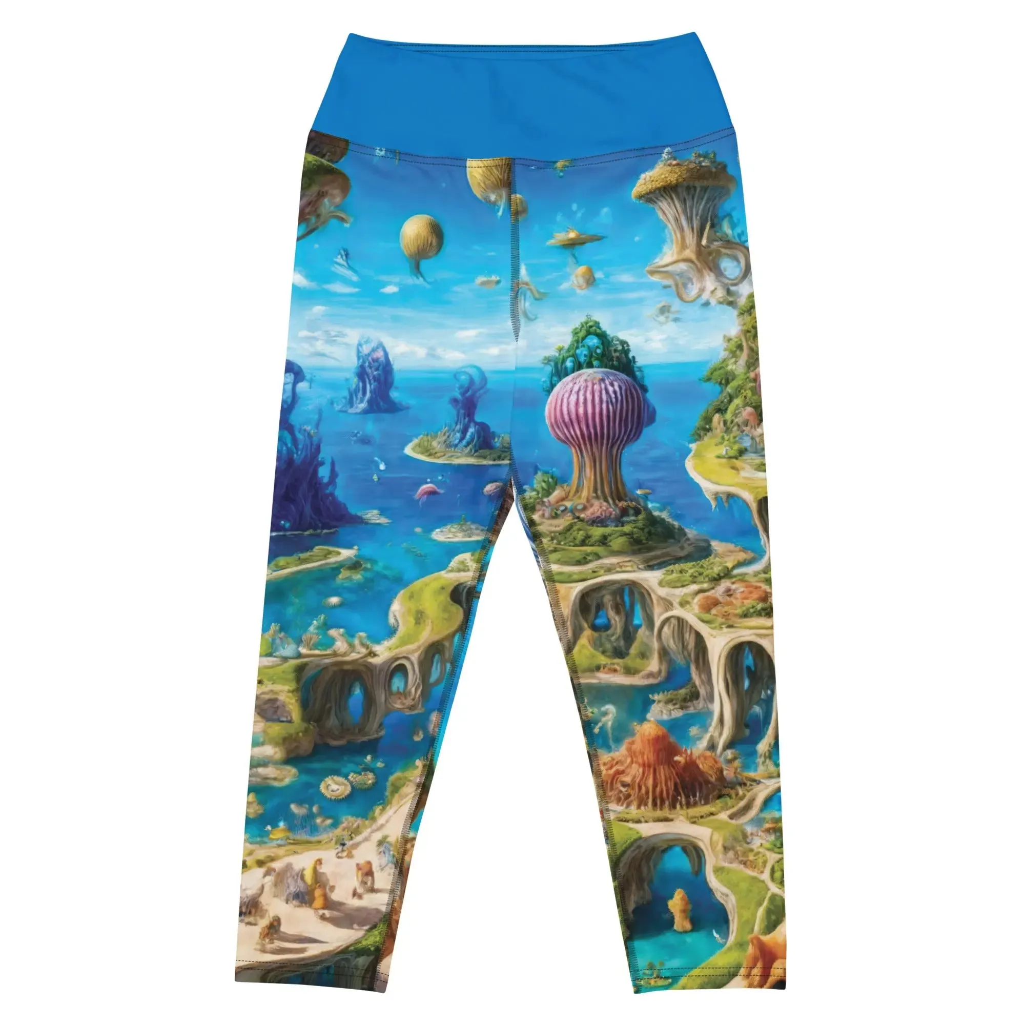Yoga Capri Leggings Fantasia Lagoon