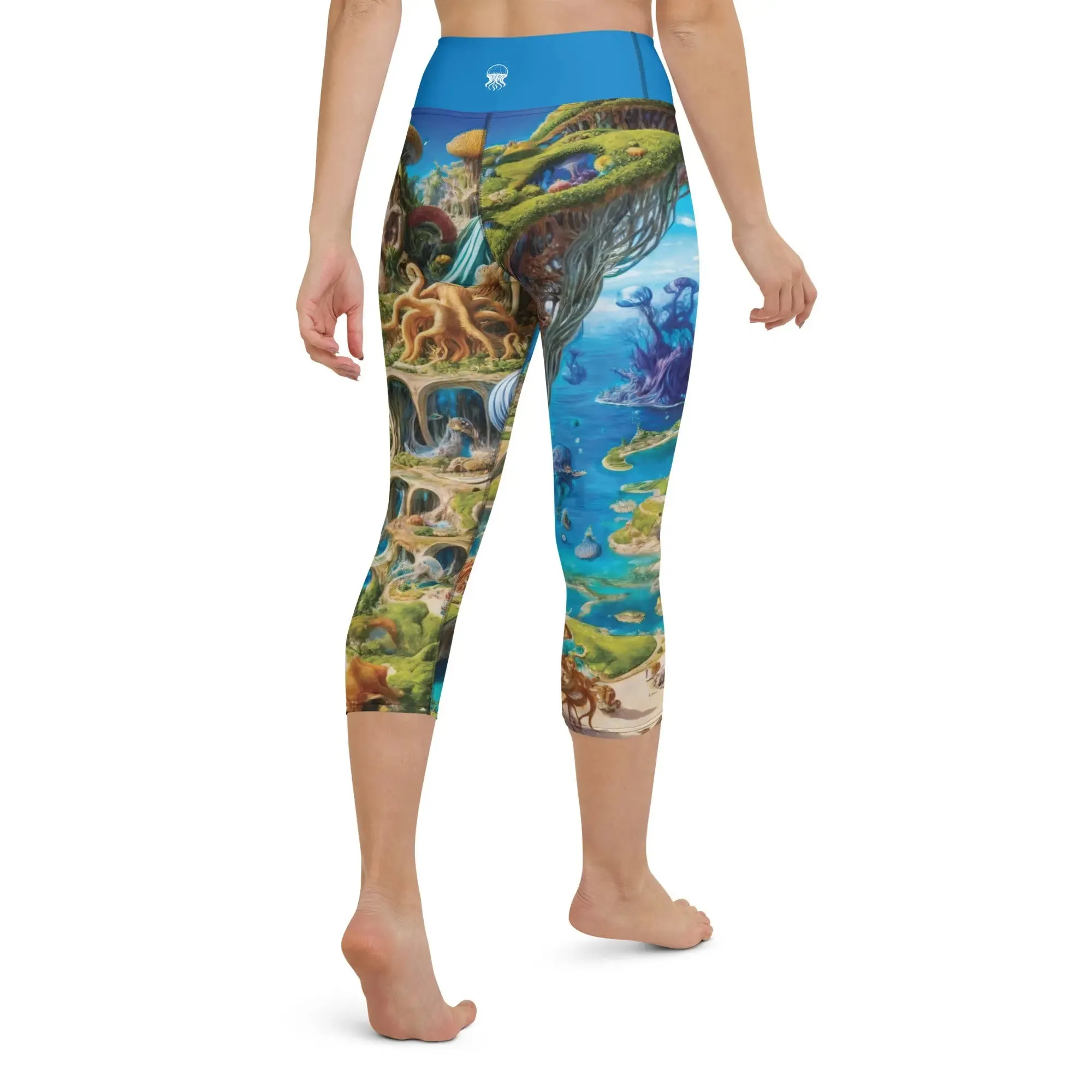 Yoga Capri Leggings Fantasia Lagoon