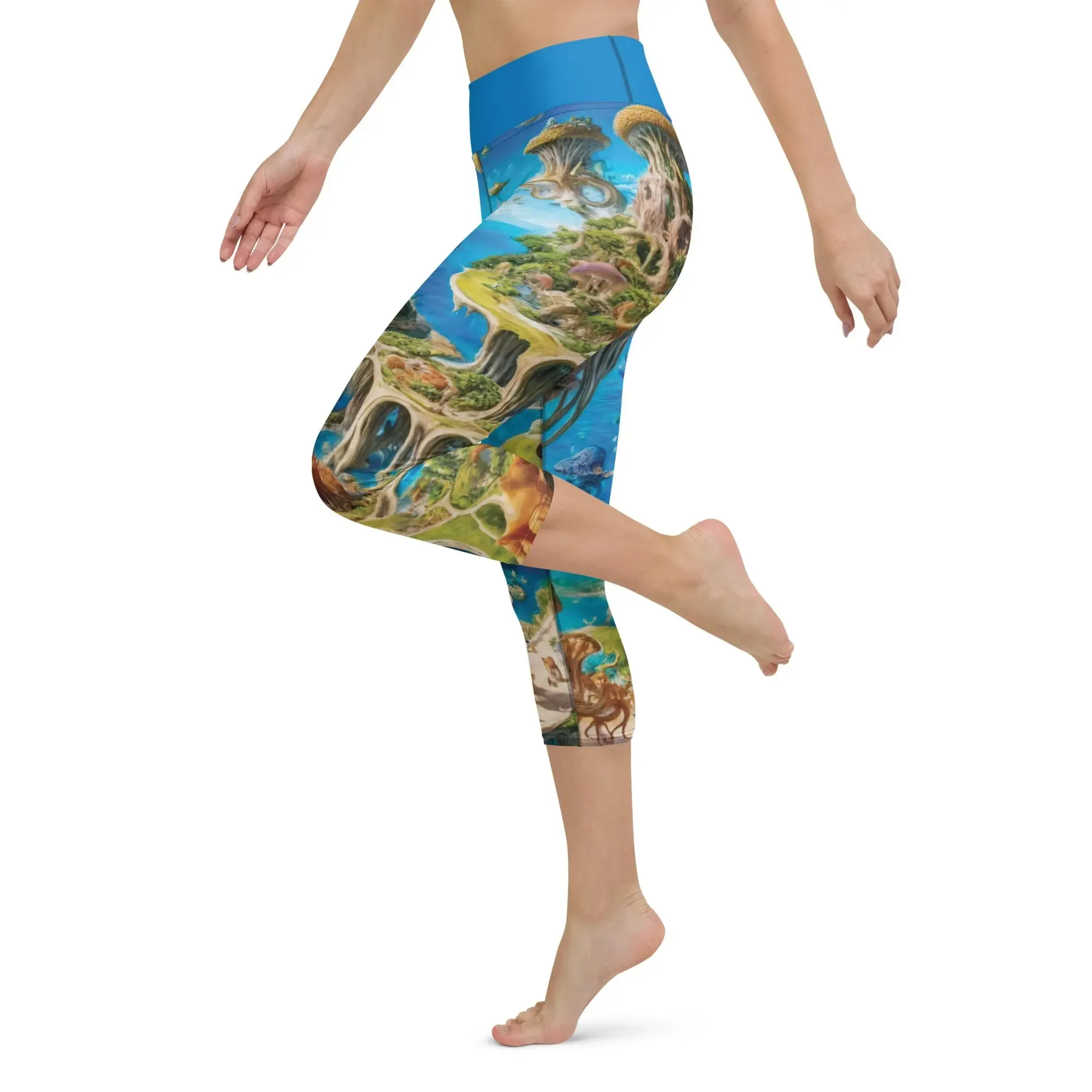 Yoga Capri Leggings Fantasia Lagoon